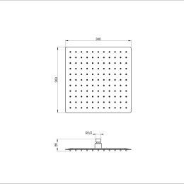 Верхний душ Wonzon&Woghand (WW-88DP02-BN) Никель