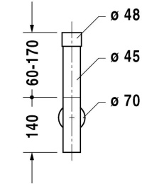 Сифон для раковины Duravit 0050361000 хром