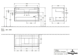 Villeroy Boch Collaro C016L0MS Тумба под раковину 1000х500 мм (White Matt)