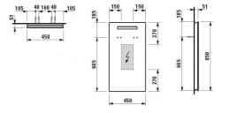 Зеркало Laufen Pro New 4472059961441, 450х850 мм
