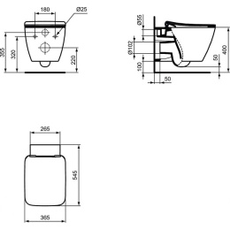 Инсталляция Ideal Standard Prosys с унитазом Strada II AquaBlade®, P387001, сиденье микролифт, компл