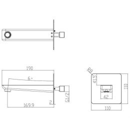 Фото Omnires Parma WDPARMACRB Излив настенный (хром/белый)