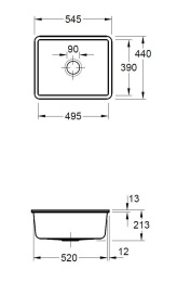 Мойка кухонная Villeroy&Boch Subway 60 SU 331001R1 под столешницу
