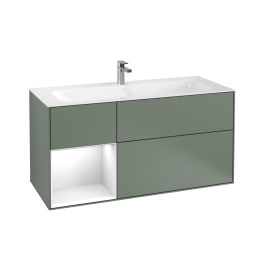Villeroy Boch Finion G060GFGM Тумба под раковину 1196х498 мм (glossy white/olive matt)