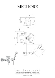 Фото Migliore Lem Swarovski 18874 Смеситель для ванны внешний, бронза
