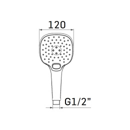 Ручной душ Mamoli Shower Systems 2000001 3 режима, Chrome