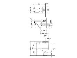 Унитаз с бачком Duravit Starck 3 2141090000, белый