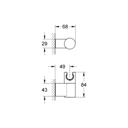 Grohe Rainshower 27055000 Держатель ручного душа, поворотный