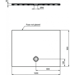 Душевой поддон 120X90 см Ideal Standard STRADA T2577YK