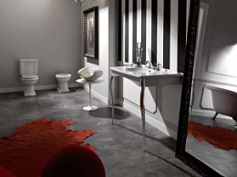 Раковина консоль Kerasan Retro 1049K0 на хромированных ножках (100 см)