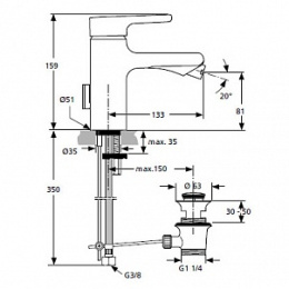 Ideal Standard Attitude A4602AA для биде