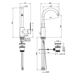 Смеситель для раковины FIMA Carlo Frattini Mast F3151CR