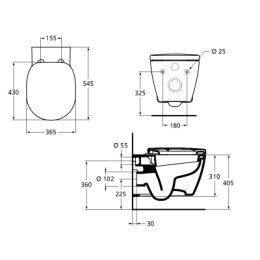 Инсталляция Ideal Standard с унитазом Ideal Standard Connect E803501, сиденье микролифт, комплект