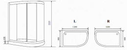 Душевая кабина 120x80x220 Timo (ILMA-902)