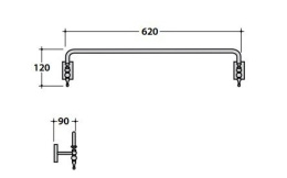 Держатель полотенца Globo Paestum (PAAC45) хром