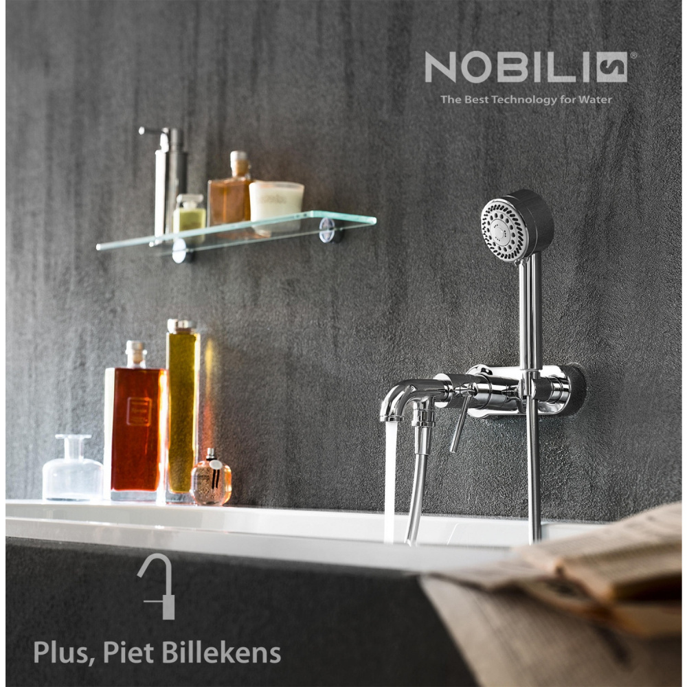 NOBILI Plus PL00110CR - Смеситель для ванны в комплекте с ручным душем (хром)