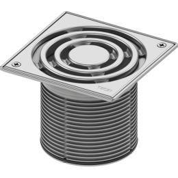 TECEdrainpoint S Базовая решетка 150х150 мм с фиксаторами, с монтажным элементом, сталь