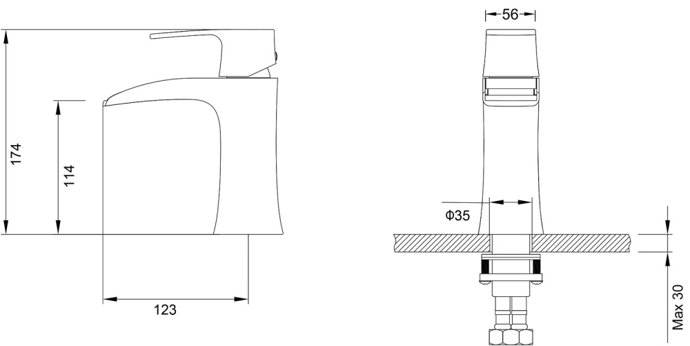 Фото Смеситель для раковины Timo Lumi (4261/00F chrome)
