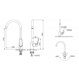 Смеситель для кухни Bravat Eler (F7191238BM-RUS)