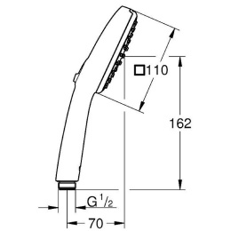 Ручной душ Grohe Tempesta Cube 110 (26746003) хром