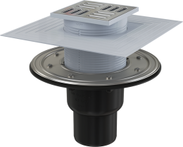 Фото Душевой трап AlcaPlast (APV4344) серый