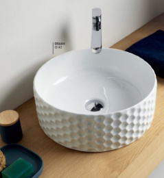 Фото Раковина накладная 40 см ArtCeram Esagono (OSL013 01 00) белый