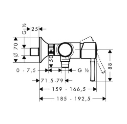 Фото Смеситель для душа 14161000 Hansgrohe Talis Classic