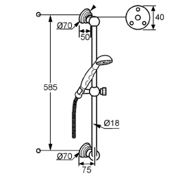 Фото Душевой гарнитур Kludi Adlon (2710305) хром
