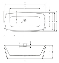 Фото Акриловая ванна 180x86 Riho (B086001005)