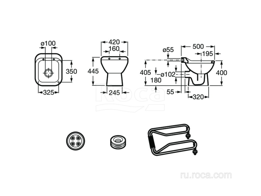 Видуар (слив) Roca Garda (371055000) белый