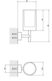 Фото Стакан настенный Gessi Minix (15507#031) хром