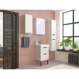 Зеркальный шкаф Aquaton Сильва 50 дуб макиато 1A215502SIW5L