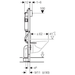 Комплект унитаз Villeroy&Boch Subway 2.0 Plus 560010R1P+9M68S101+458.124.21.1 с инсталляцией