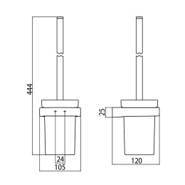 Фото Ерш подвесной Emco Trend 0215 001 00 цвет: хром/хрусталь