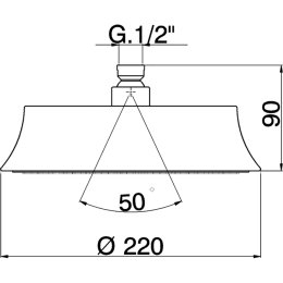 Фото Верхний душ Cisal Cherie DS01620021, хром