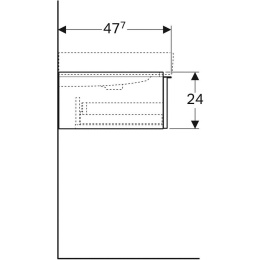 Geberit iCon 841261000 Тумба для раковины, с ящиками выдвижными