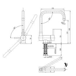 Фото Смеситель для кухни Paini Cox 78CR582KM хром