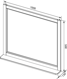 Фото Зеркало Aquanet Бостон (00209674) Белый