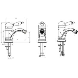 Смеситель для биде Boheme Tradizionale Chromo (266) хром