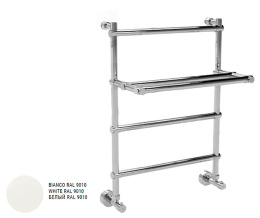 Фото Полотенцесушитель водяной Margaroli 370 - 442 WHITE 4423704WHP с полкой