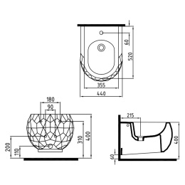 Биде Bien Pent PNBA05201VD1W3000 подвесное, белый