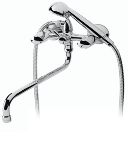 Смеситель Vidima Flora BA143AA для ванны и душа с душевым гарнитуром