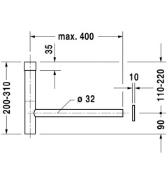 Сифон для раковины Duravit 0050361000 хром