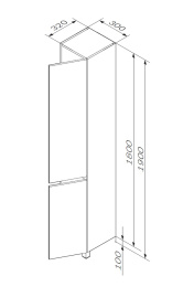 Шкаф-колонна Am.Pm Gem S (M91CSR0306WG) белый, глянцевый