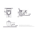 Подвесной унитаз VitrA Zentrum Round (Зентрум Раунд) 7786B003-0075 безободковый SmoothFlush (Смусфла