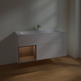Villeroy Boch Finion F060GNMT Тумба под раковину 1196х498 мм (walnut veneer/white matt)