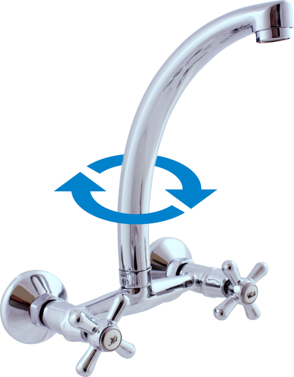 Фото Rav Slezak MK102.5/3 MORAVA смеситель кухонный настенный