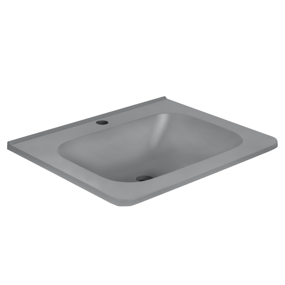 Фото Раковина из кварцевого камня Vincea (VCB-2VP600G) серый