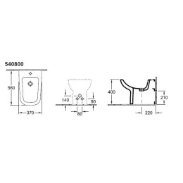 Villeroy&Boch Joyce 540800R1 Биде напольное (альпийский белый)