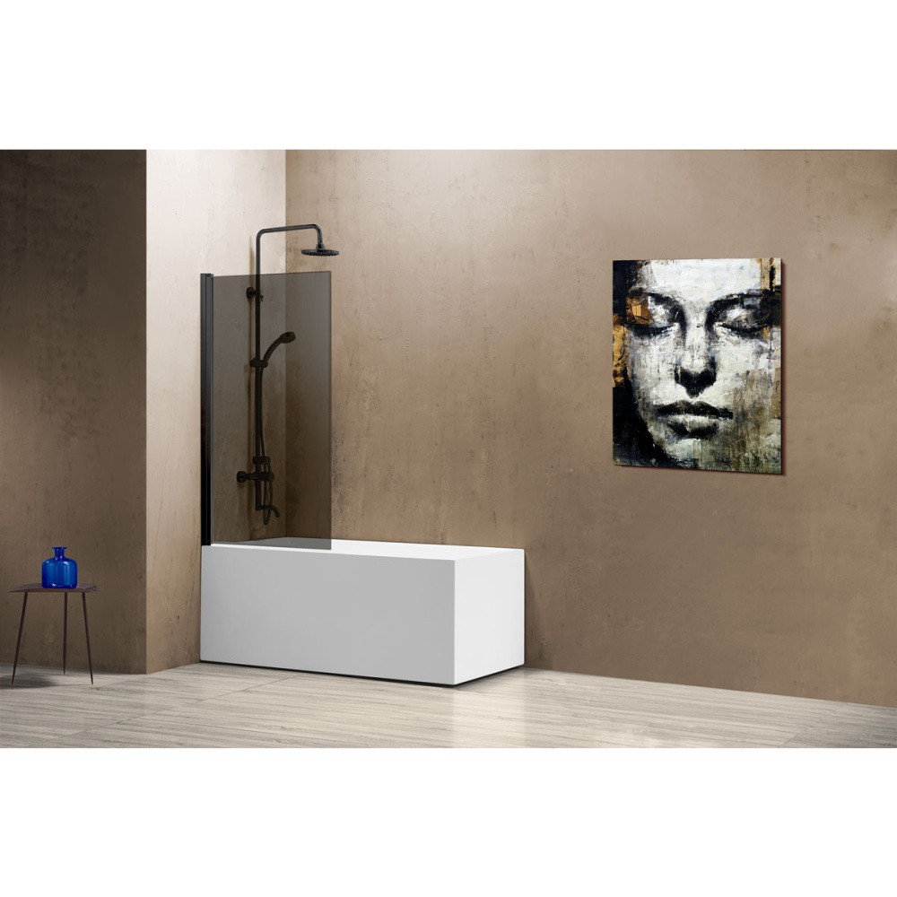 Душевая шторка на ванну Vincea VSB (VSB-11800CGB) черный